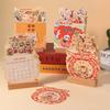Paper Craft Mini Desk Calendar Card Insert Vase-Like Calendar Flowers Desk Calendar  Home
