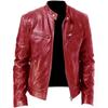 2025 Autumn Winter Fashionable PU Men's Casual Jacket Wholesale European Style Motorcycle Leather Coat