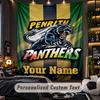 TapestryPenrith Panthers Custom Name Text Personalized Wall Hanging Tapestry Home Wall Decor