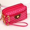 Fashion Women Wallets Small Handbags Canvas Dot Lady Zipper Moneybags Clutch Coin Purse Pocket Wallet Cards Holder Wristlet Bags