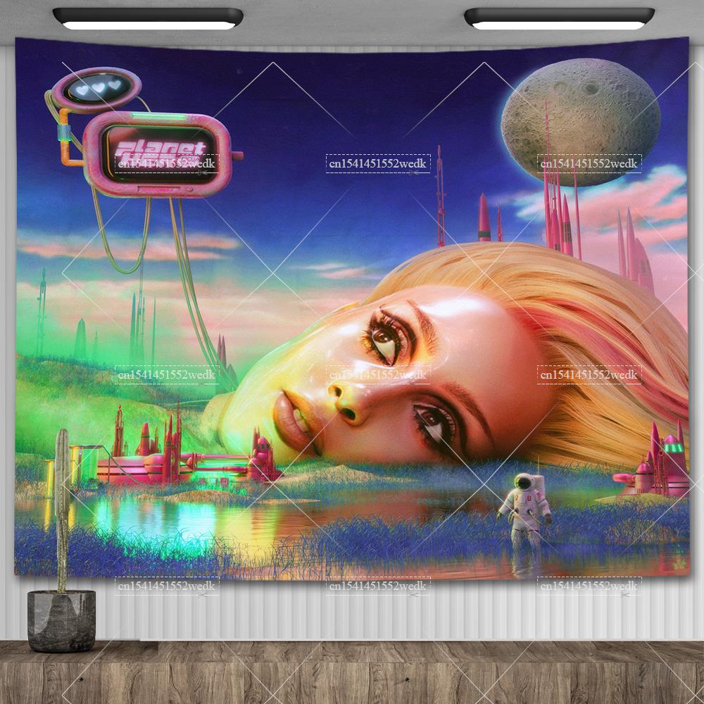 Doja Cat Scarlet Müzik Albümü Kapak Posteri Duvar Asılı Goblen Hiphop Pop Goblenler Estetik Oda Dekorasyonu Arka Plan Bezi