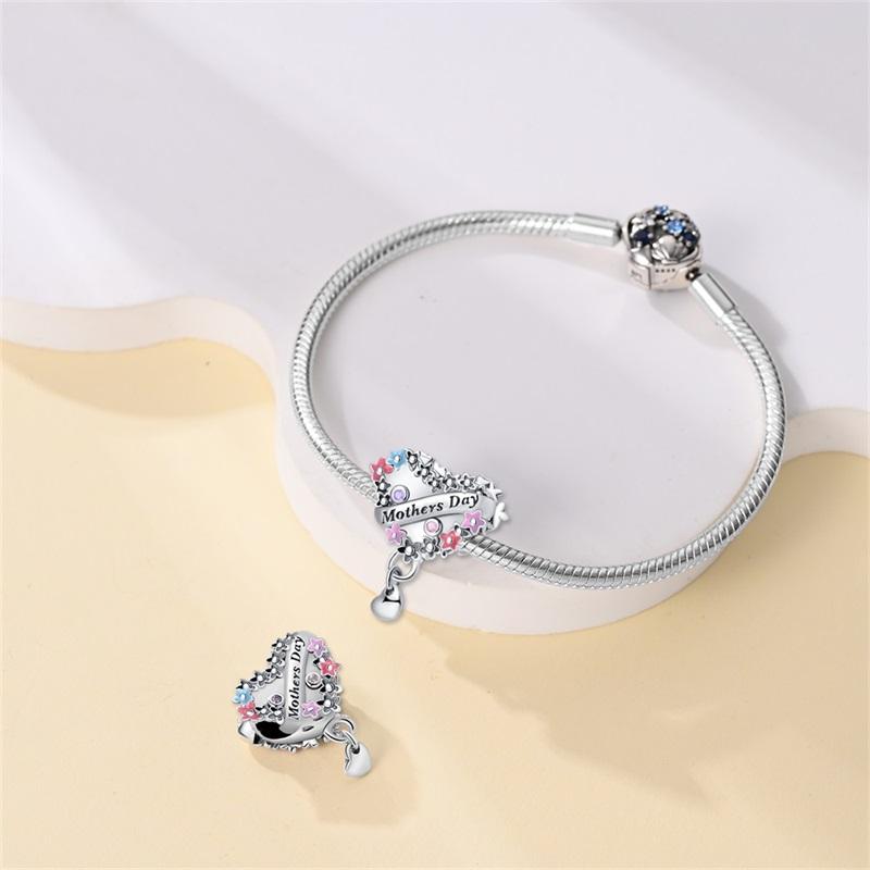 Copper Sincere Emotions Multiple Styles Heart-Shaped Romantic Charms Beads 3Mm Diy Fine Jewelry Making