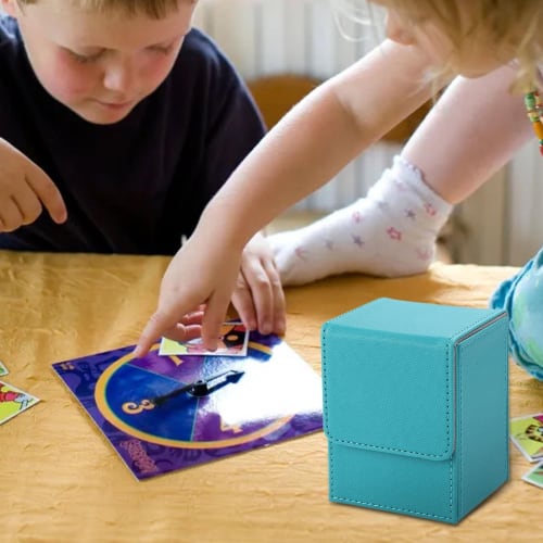 Magnetic Closure Deck Card Storage Box, Ultraman Card Storage Box, Card Deck Game Box for Collectible Playing Cards Compatible with PTCG Commander Dec