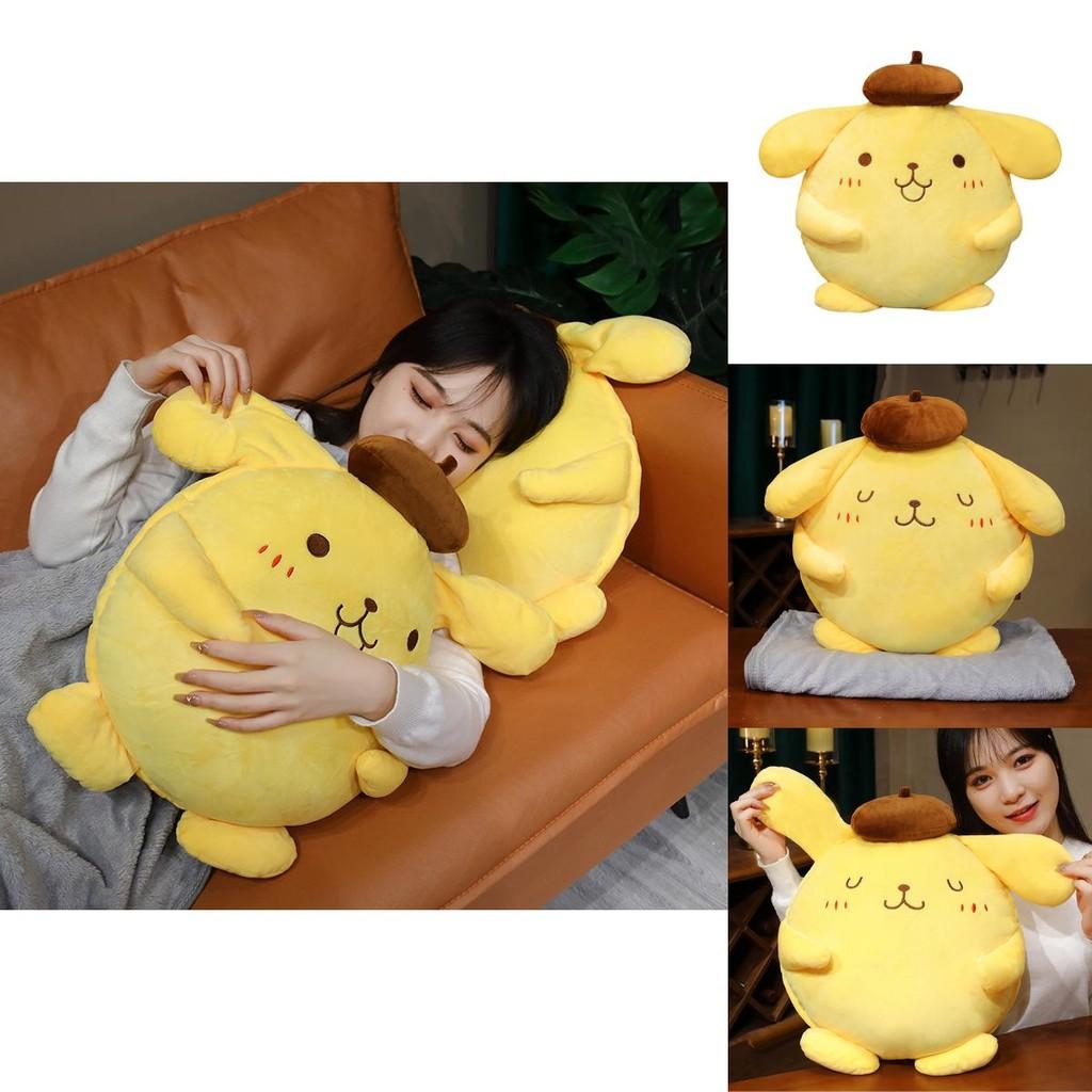Cute Pudding Dog Plush Toy Sofa Pillow For Office Nap And Air Conditioning Blanket
