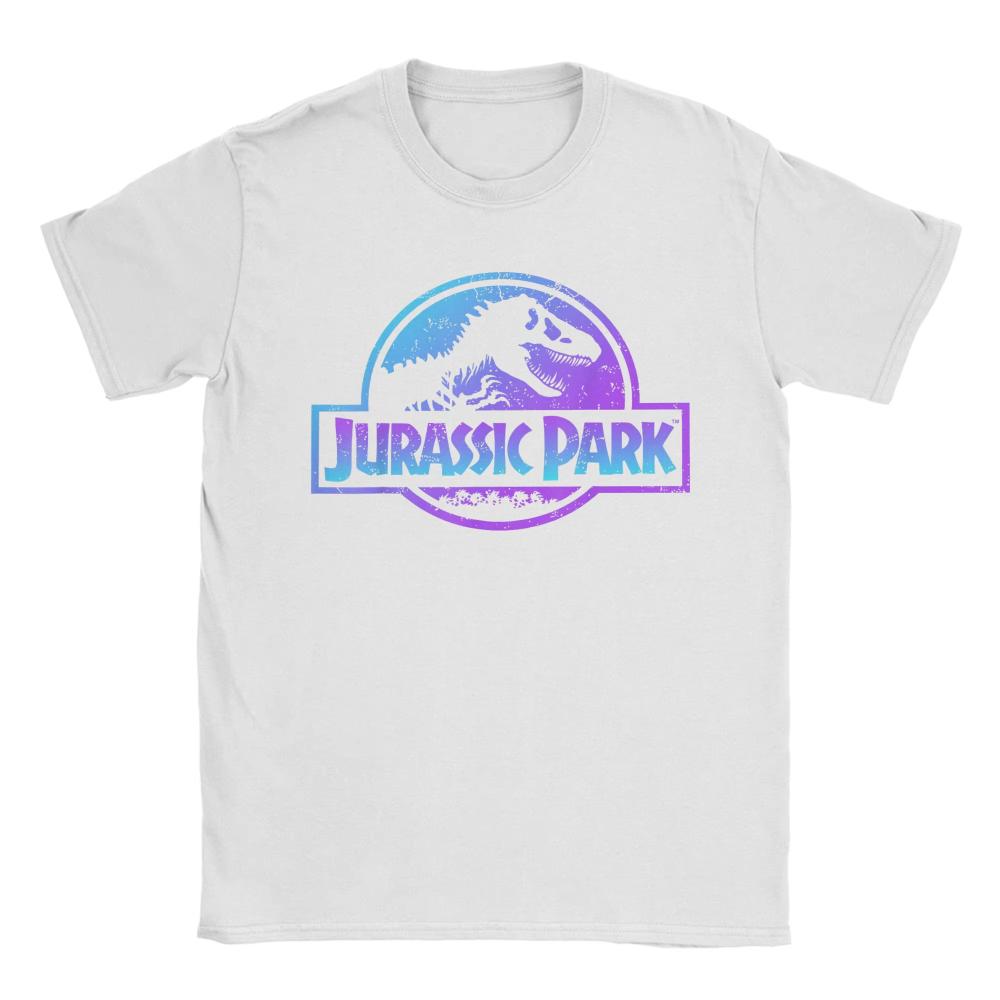 Jurassic Park Blue & Purple Fossil Logo T Shirt Men Cotton Funny TShirt Crewneck Tees Women Short Sleeve Clothes Graphic Printed