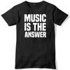 Music Is The Answer Graphic Print T-shirt