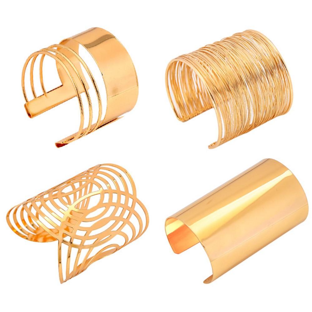 Yto Scarf Women's Gold/Silver Diezi Latest Exaggerate Punk Wide Cuff Bangles Designed For Men Vintage Color Bracelet Boho Fashion Pulseras Jewelry