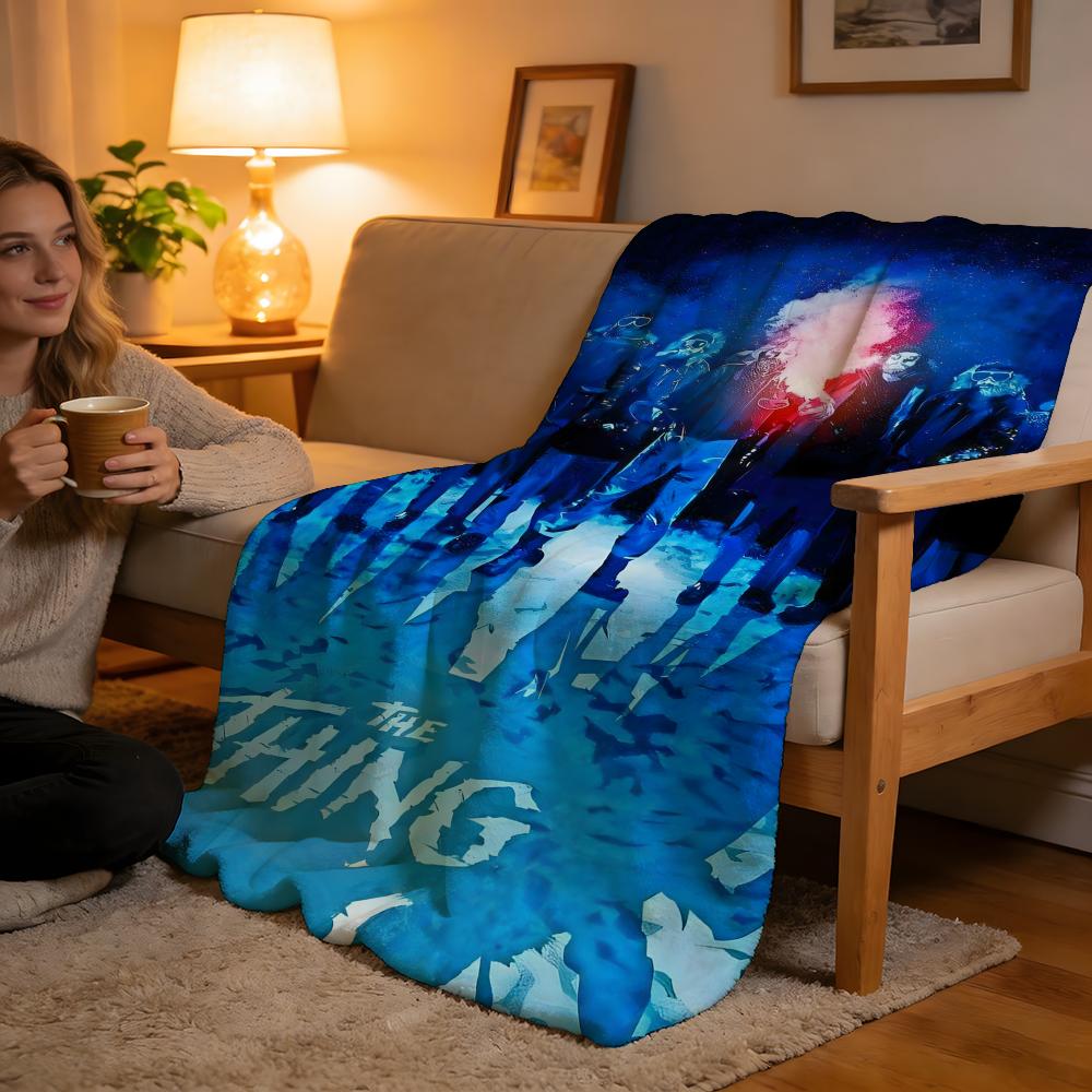 

Throw High-Density Short Plush Blanket For Sofa Nap Air-Conditioned Room Soft Skin-Friendly The Thing 75x90cm