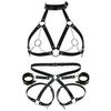 Sex Bondage BDSM Kit Restraints Leather Handcuffs Sex Toys Body Harness Bondage Waist Straps Cuffs Adult Erotic Toys For Couples