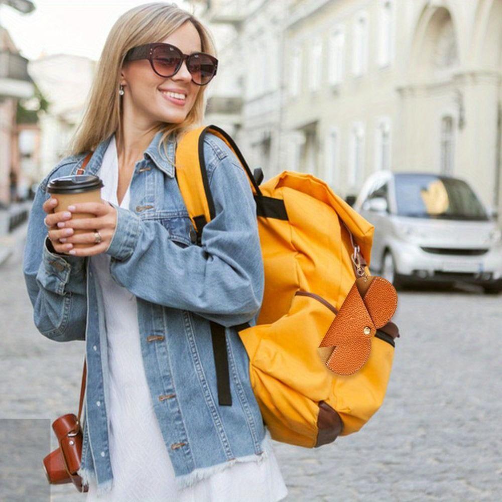 Cute Hanging Faux Leather Sunglasses Reading Glasses Storage Bag Litchi Embossed Glasses Cover Portable Travel Eyewear Holder