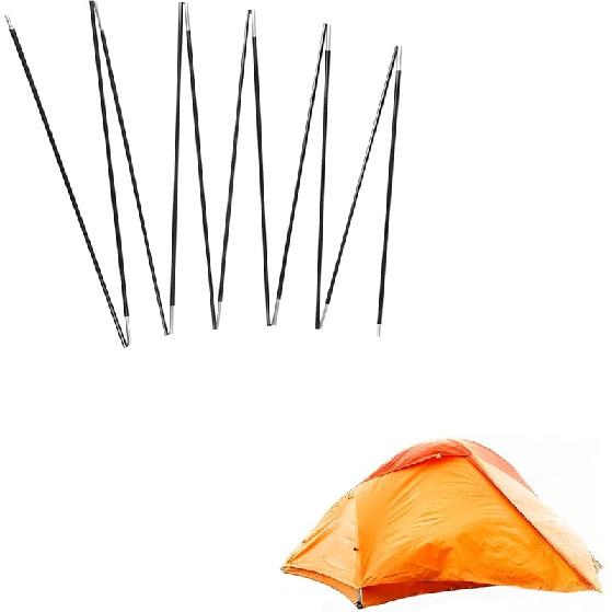 Tent Poles Replacement Black, Pre-Assembled Aluminum Tent Pole, 7001 T6 Heated Tent Rod