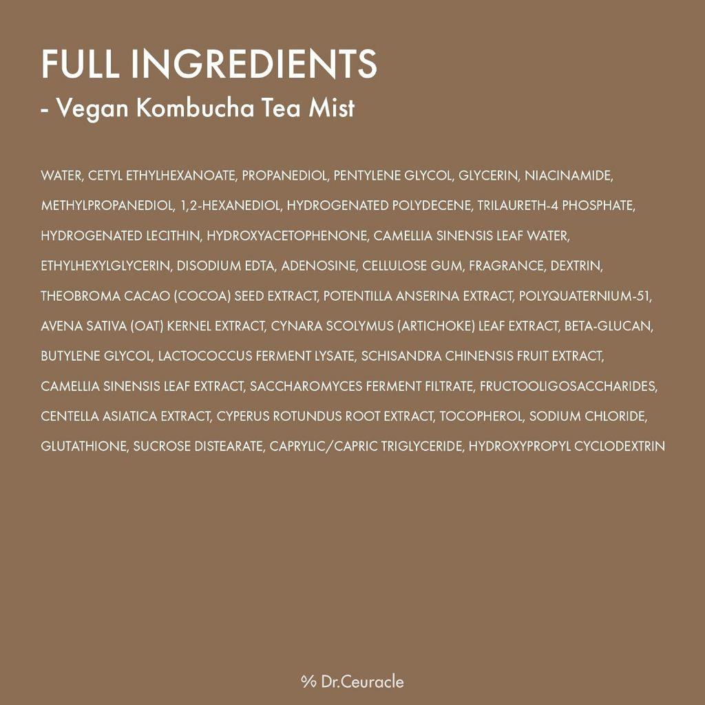 DR.CEURACLE Vegan Kombucha Tea Mist 80ml