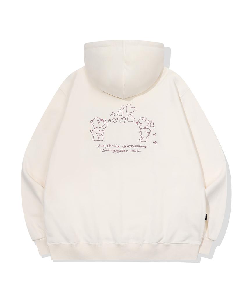 CPGN STUDIO Loving Bear Embroidered Hoodie Cream