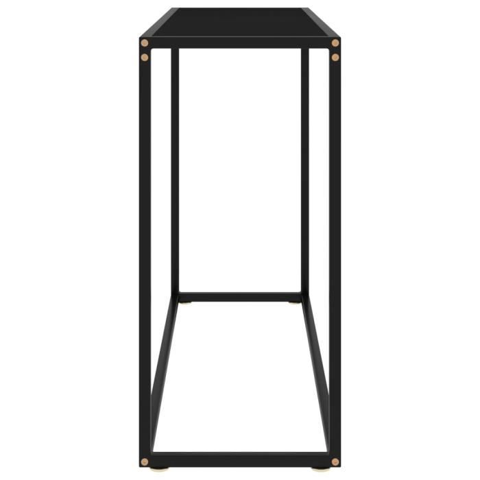 VidaXL Table console, Noir 100x35x75 cm Verre trempé