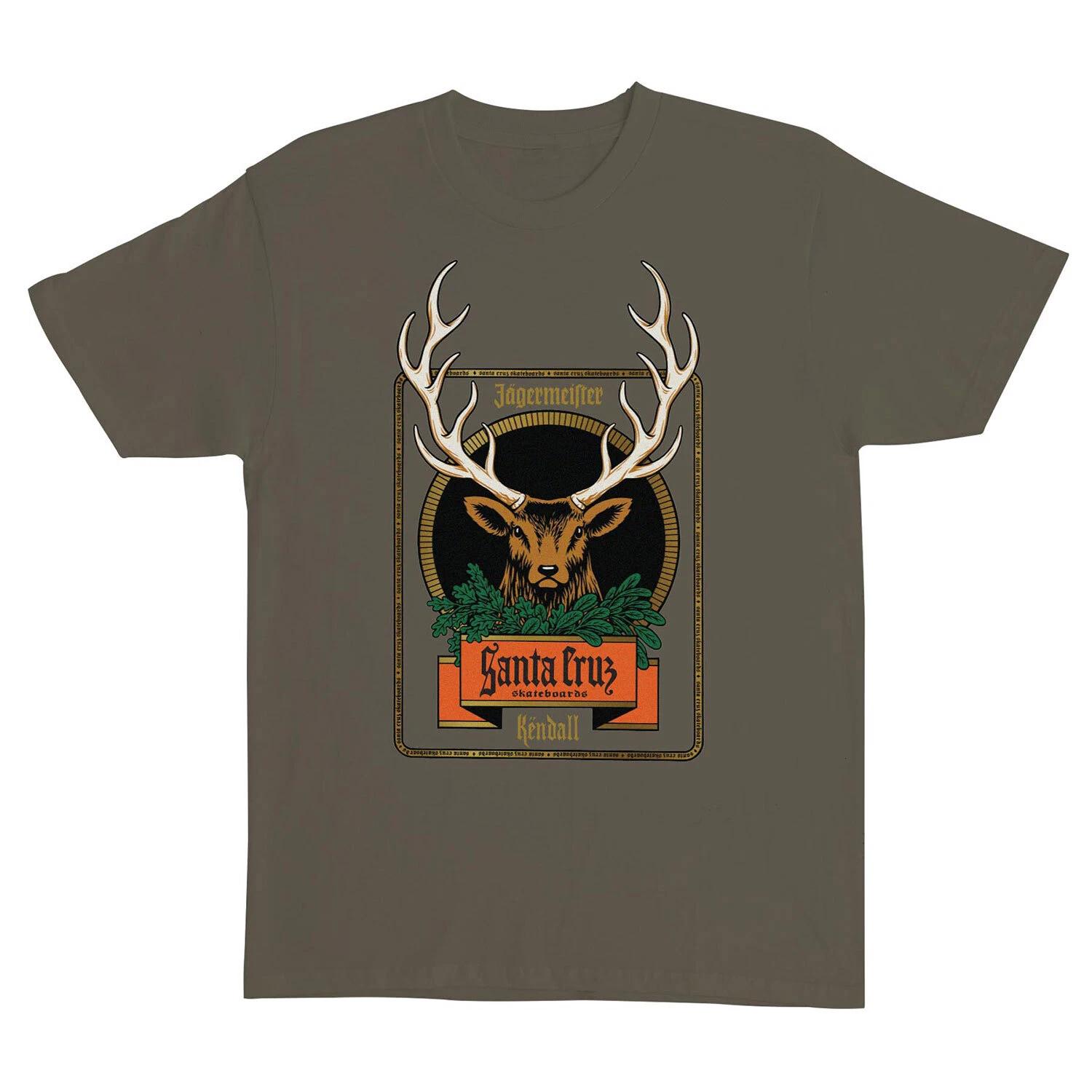 Santa Cruz Skateboards Shirt Kendall Deer Front Olive XL