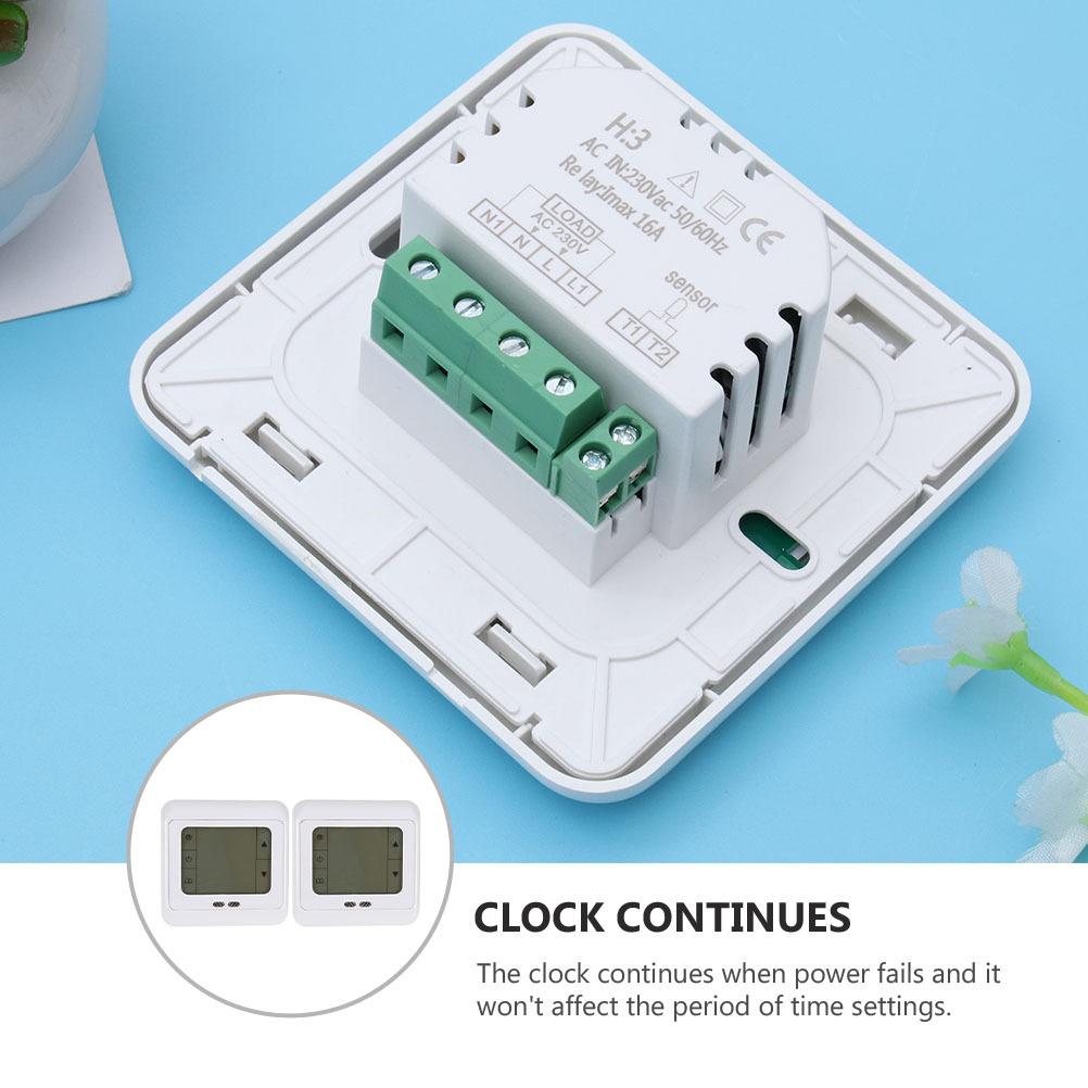 2Pcs Pc Temperature Controller Digital Heating Thermostat Touch Screen Programmable Warm Floor System Reliable Power Failure