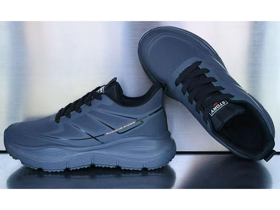 Brandneue wasserdichte Leder-Sneaker für Herren, superleicht, rutschfest, weiche Sohle, vielseitig für Fitness und Laufen, Schwarz.