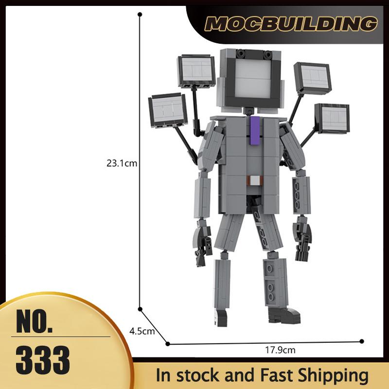 MOC Movie Game Model Monitoring Team Mech TV Man Toilet Audio Robot DIY Assembly Building Blocks Bricks Collection Toys Gifts