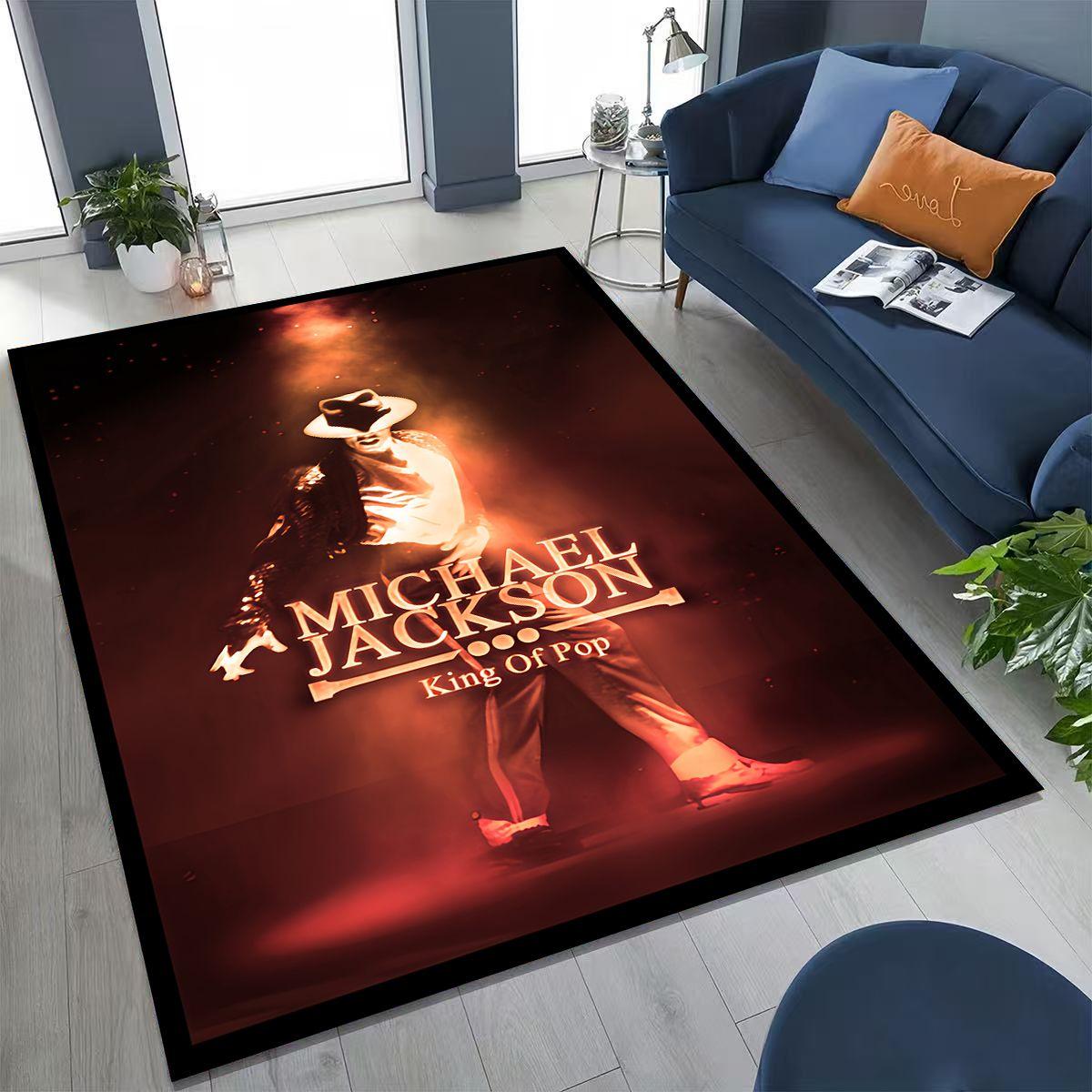 

Fashion MJ Michael Jackson King of Pop Art Rug for Bedroom Living Room Sofa Home Doormat Decor, Large Kids Non-slip Floor Mat 40x60cm( 15x23in )