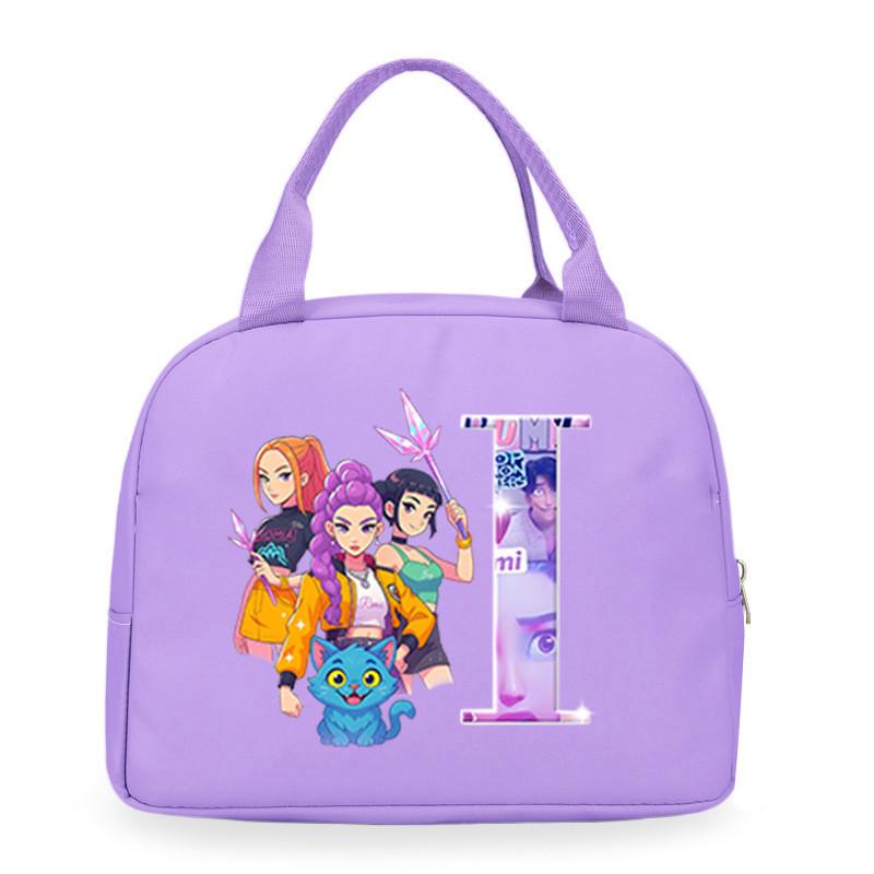 Kinderen Meisjes Kpop Rumi Zoey Mira Derpy Sajaboys Bedrukt Student Waterdicht Maaltijd Lunchbox Tas Casual Handtas