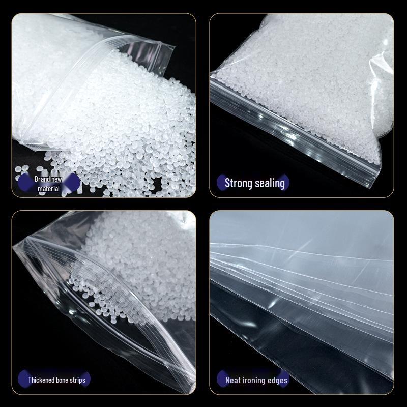 Transparent Zipper Lock PE Self-Sealing Bags for Food and Jewelry