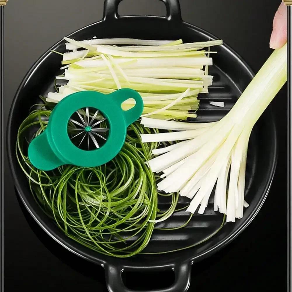 1/2 Multipurpose Stainless Steel Scallion Slicer Manual Shredder Creative Vegetable Slicer Vegetable Slicer Kitchen Gadgets