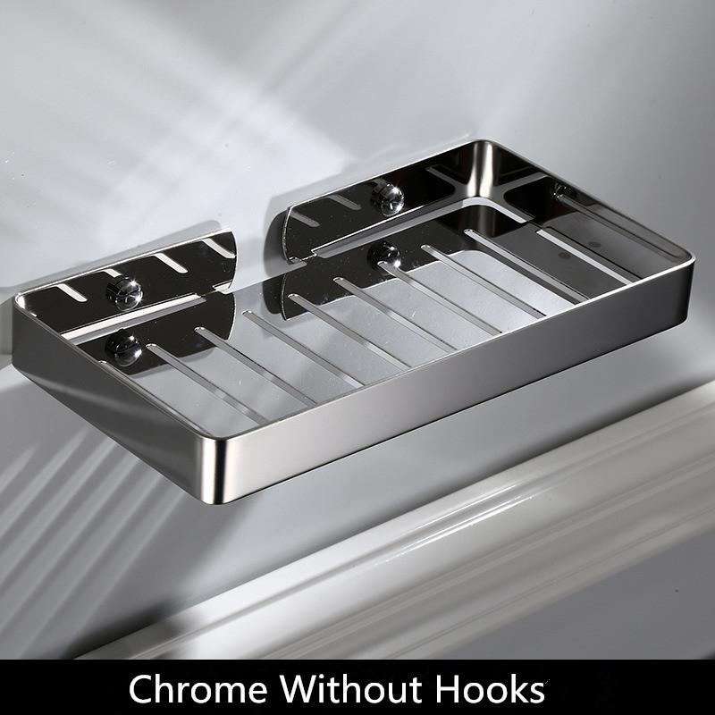 

Tuqiu Rose Gold Bathroom Shelf Gold Soap Holder SUS 304 Black Bathroom Soap Dish Wall Mounted white Kitchen Storage holder