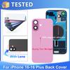 Glass Battery Cover For iPhone 16 16Plus Rear Door Housing Panel Camera Lens Parts For iPhone 16 Plus Battery Cover