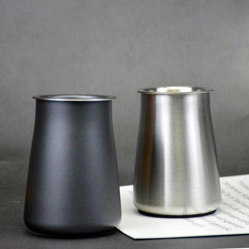3 In 1 Coffee Powder Filter Powder Cup Stainless Steel Coffee Powder Sifter with Lid Bean Grinder Powder Cup Coffee Brewing Tool
