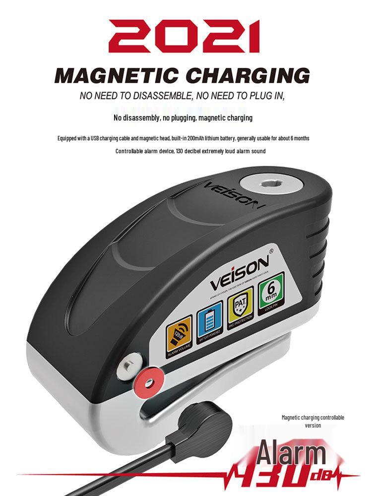 VEISON 2018 Smart Alarm Disc Brake Lock for Motorcycles & Electric Bikes