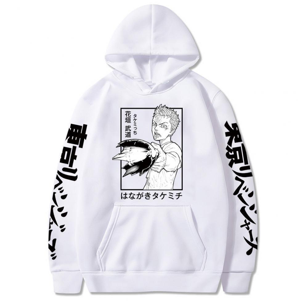 Japanese Manga Tokyo Avengers Hoodies Print Fashion Sweatshirt Hip Hop Casual Unisex Autumn Winter Fleece Streetwear Tops Male
