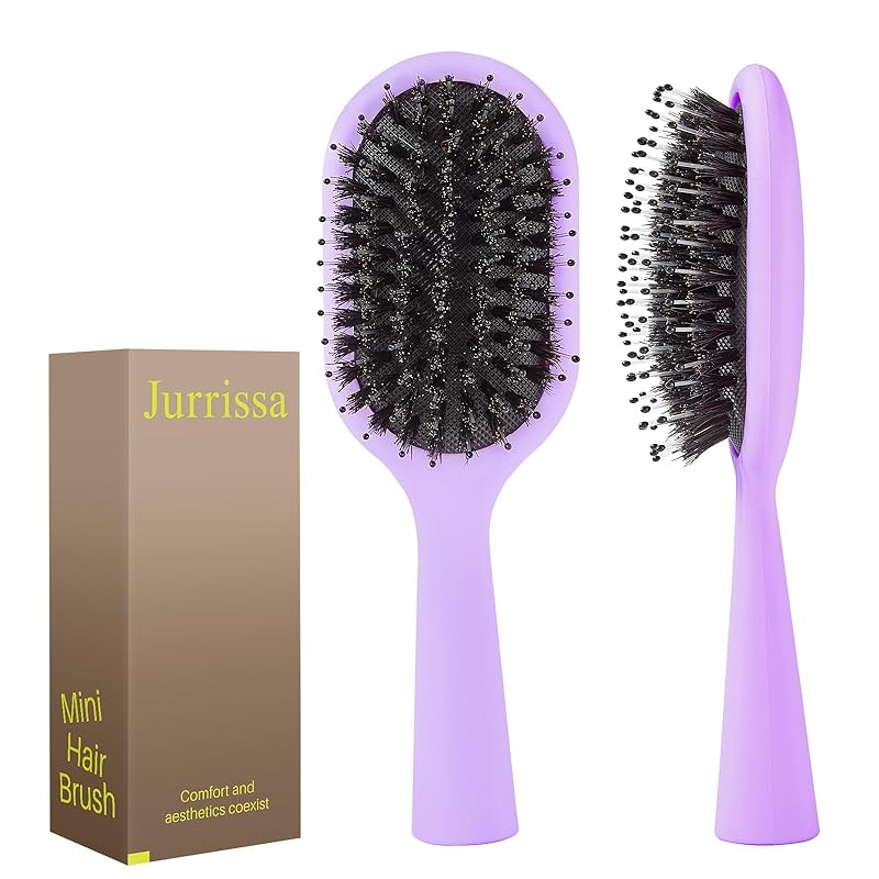Boar Bristles Hair Brush for Women and Men, Detangling Hair Brush for Smoothing Massage Add Shine, Nylon&Boar Bristles Detangler brush for Hair