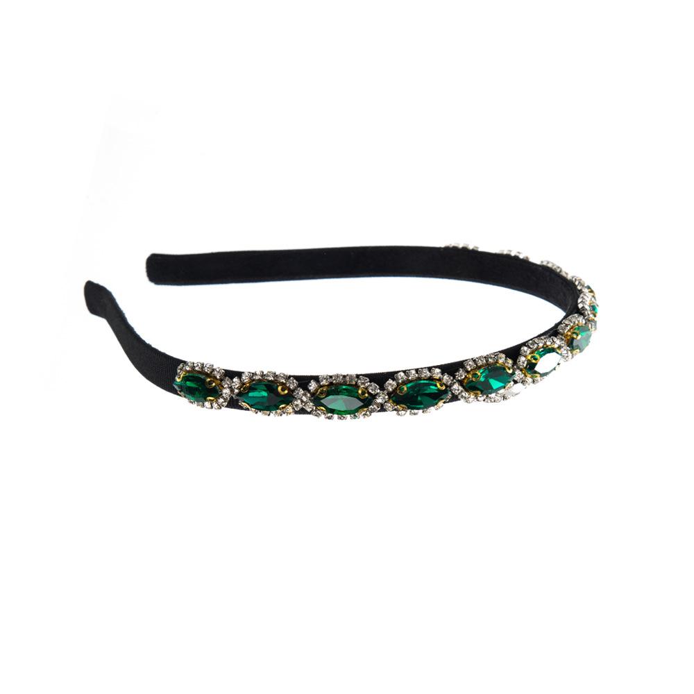 Ultra Thin Skinny Metal Crystal Rhinestone Headband Sparkly Diamond Geometric Hair Hoop Minimalist Dainty Hair Accessories