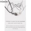 2Pcs Magnet Attraction Double Hand Necklaces Pendants Women Romantic Jewelry Stainless Steel Chain Nuptial Wedding Occasion Necklaces Bff Present