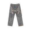 Jeans Dritti a Gamba Larga Americani Retro 2024 – Stile Estivo High Street, Vestibilità Ampia, Design di Nicchia