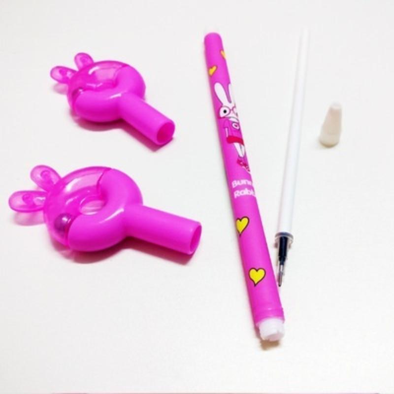 3pcs Cute Kawaii Plastic Gel Pens Lovely Cartoon Rabbit Pen For Kids Writing Gift Stationery color random office accessories