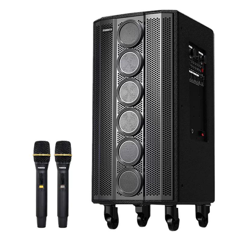 Wanlida M9797 Portable Square Dance Audio System with Microphone - High Power Outdoor KTV Performance Speaker with Handle