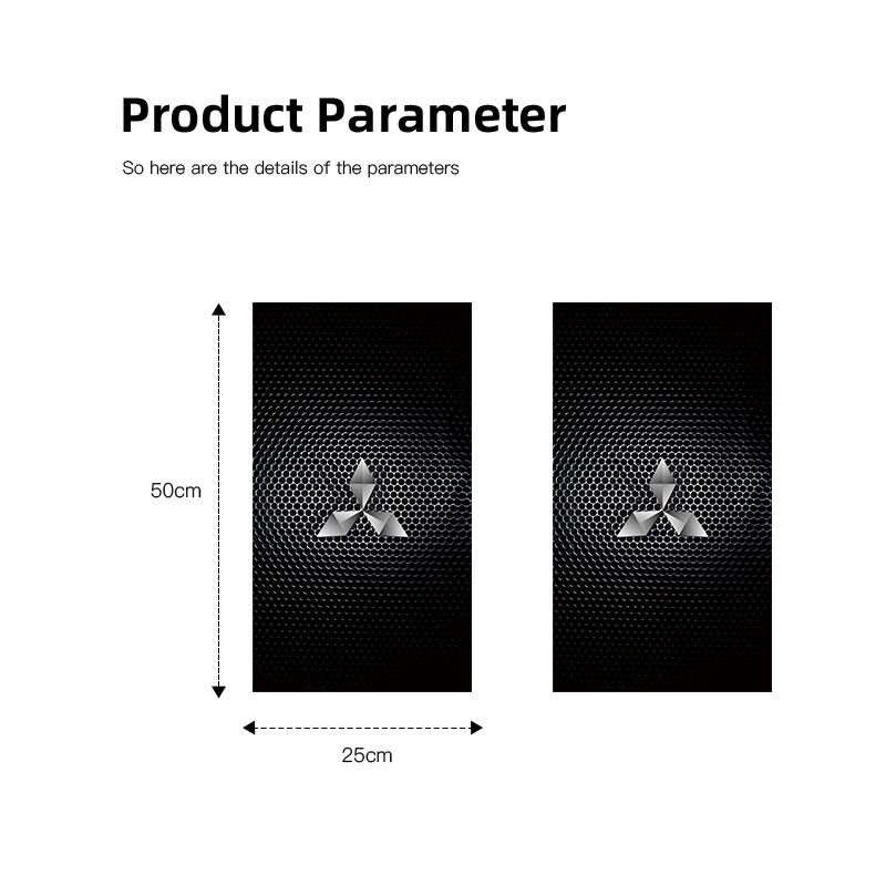 2Pcs Car Center Pillar Stickers Auto Logo B-Pillar Decals Decorative For Mitsubishi L200 ASX Pajero Outlander Xpander Lancer EVO