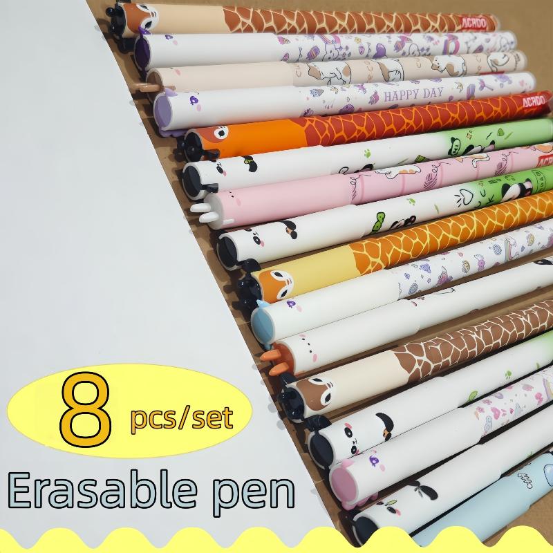 6/8/10 Pcs Cute Writing Tools Animal-shaped Erasable Pens For Journaling Writing Office Supplies Gift Ideas Office Stationery