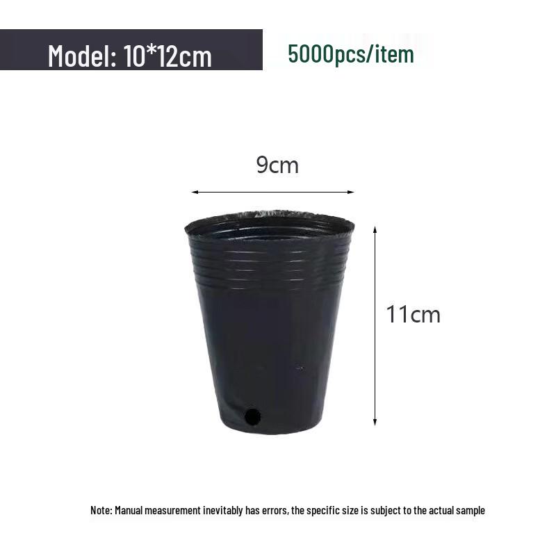 Disposable Black Plastic Seedling Cups