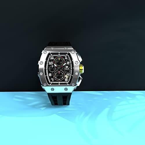 Watch - TSAR BOMBA - Tonneau - Stainless Steel - 50M Waterproof - Luminous Sapphire Crystal