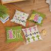 Easter Spring Pillow Case Line Print Sofa Pillow Living Room Bedroom Car Cushion