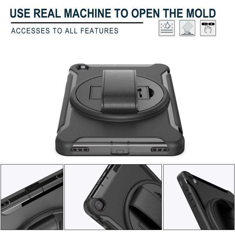 Galaxy Tab A 8.4 2020 T307 Protective Case With Rotating Handheld Stand Shockproof TPUPC Back Cover In Multiple Colors