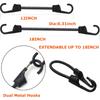 Bungee Cords with Dual Metal Hooks,12Inch Heavy Duty Bungee Cords Outdoor 1/3 Inch Strong Elastic Rope Securing Tie Down for Luggage Camping, Tarps,
