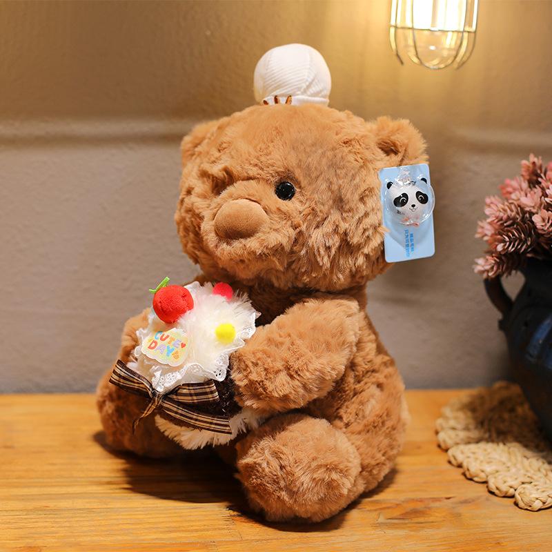 

Новая кукла-мишка для торта, кукла-мишка для обнимания, детская успокаивающая кукла, подарок на день рождения для девочки, плюшевая игрушка 25cm0.2kg