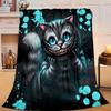 1PC Magic Cat Fantasy Art Flannel Blanket Gift, Suitable for Both Men And Women, Soft Ideal for Beds And Sofa, Birthday Or Christmas Gift