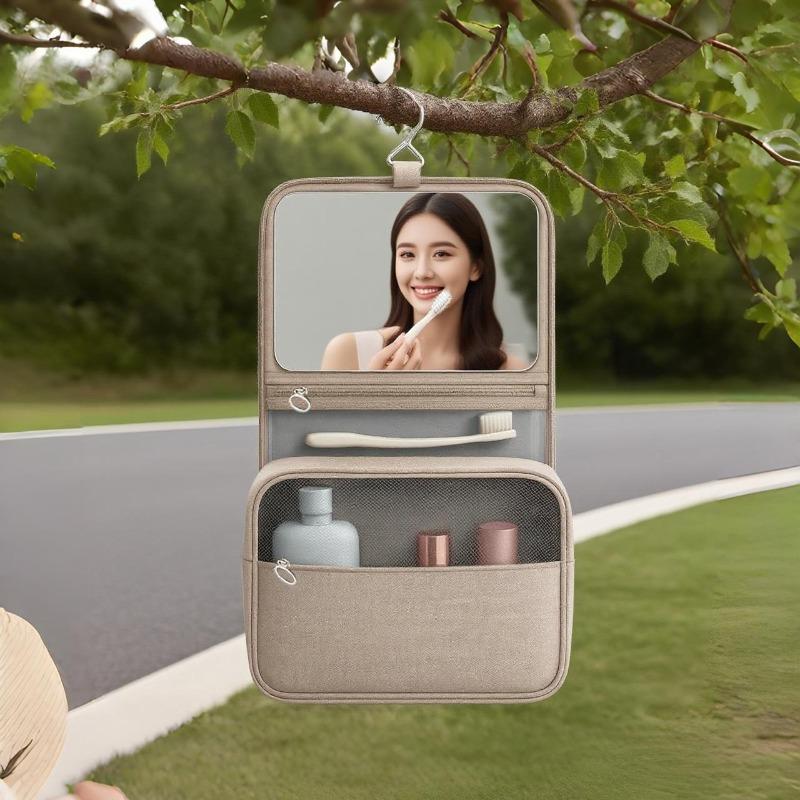 1pcs Travel Organizer Bag Large Capacity Waterproof Foldable Cosmetic Bag Dry Wet Separation Toiletry Storage Bag