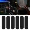 4/5/6 Stuks Reflecterende Motorfietsstickers Helmen Onzichtbaar Zwart Rechthoek Eenvoudig Effectief Auto Reflecterende Tape Voor Helmen Fietsen