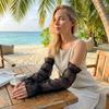 Cute Ice Silk Women's Sleeves Bow Decor Loose Fit Arm Sleeve Sun Protection UV Protection Ice Sleeves Summer Outdoor