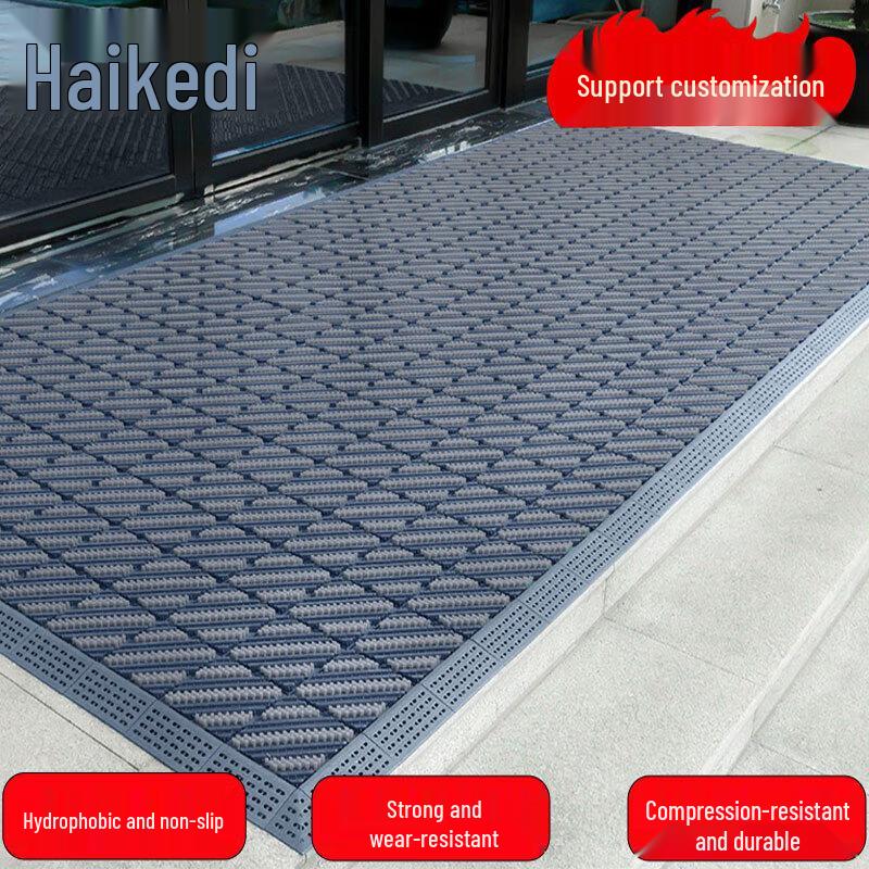 Outdoor Modular Anti-Slip Scraper Mat серый